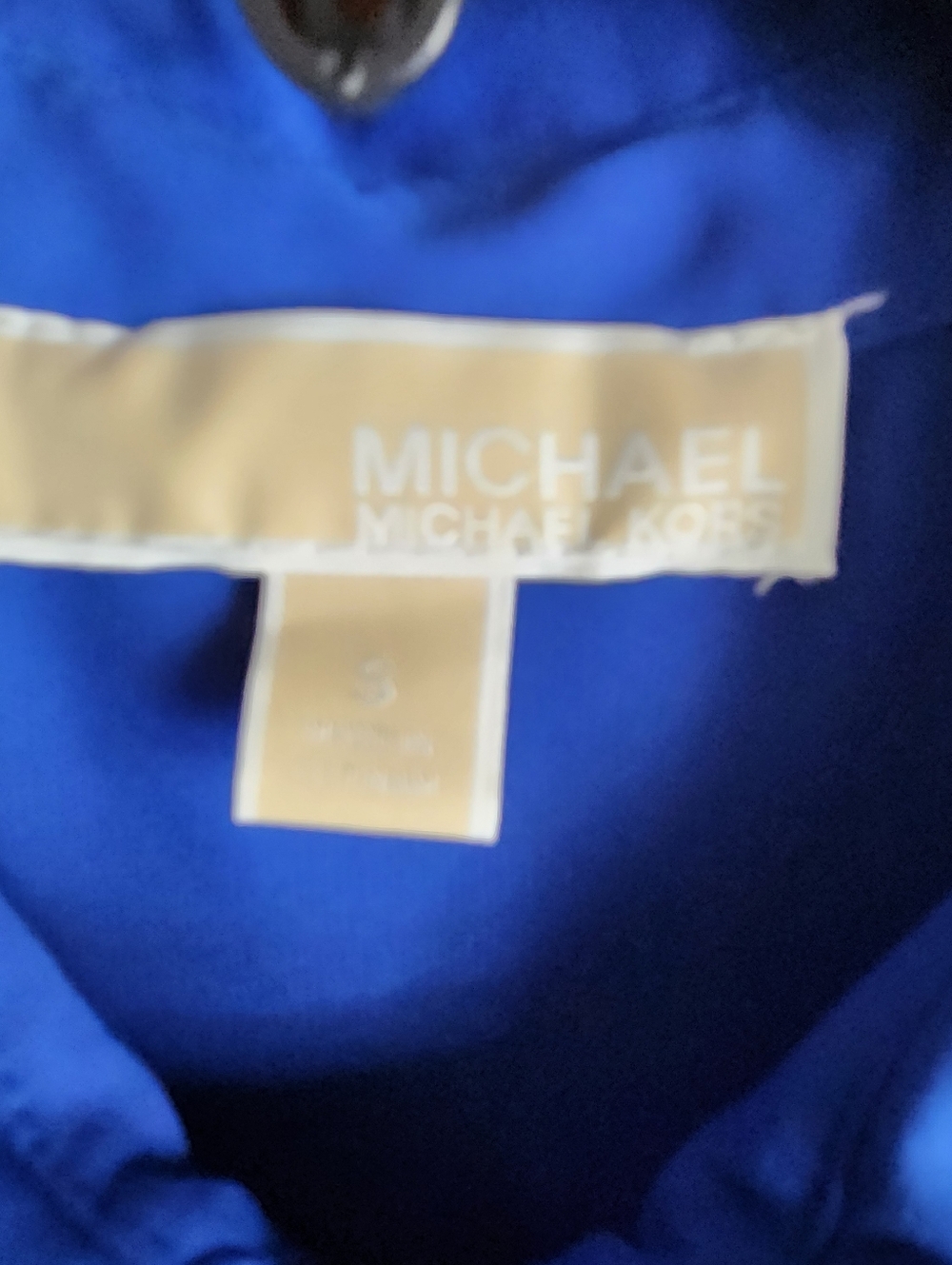 MICHAEL Michael Kors Sleeveless Zip Polo Top in Royal Blue - Picture 3 of 3